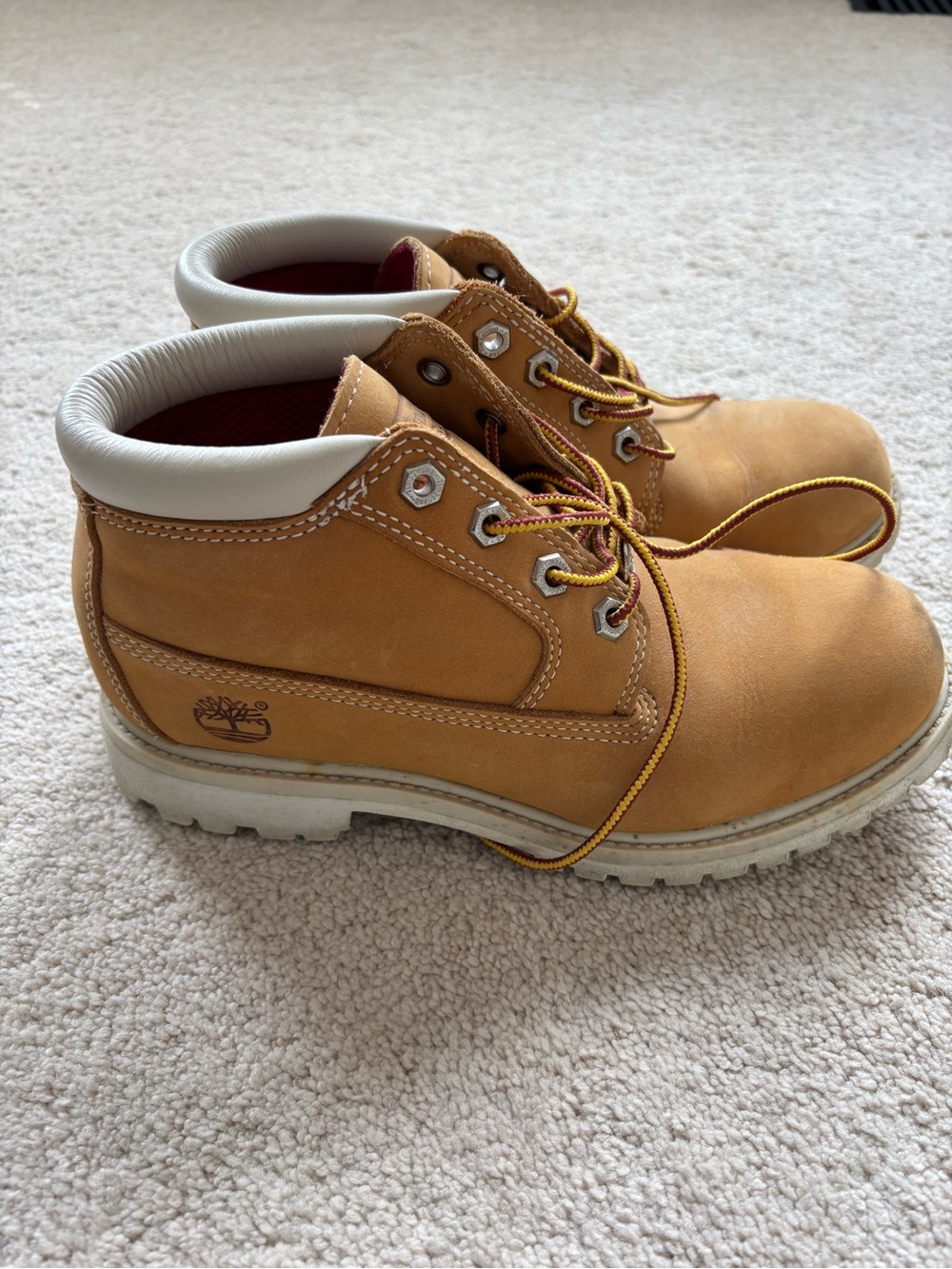 Timberland Kids Wheat/Tan Nubuck Lace-Up Boots